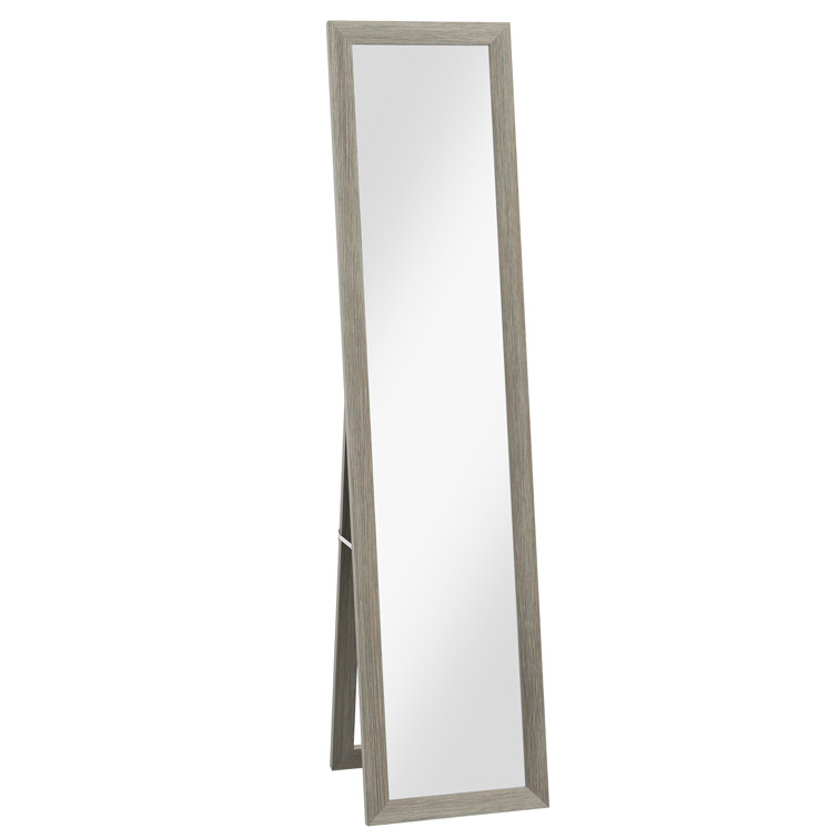 17 Stories Mahalet Rectangle Wood Floor Mirror & Reviews Wayfair.co.uk